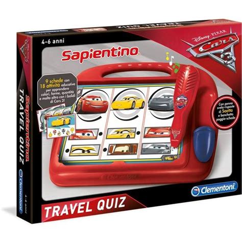 Clementoni Sapientino Travel Quiz Cars 3 11985 Cars Disney 8005125119851