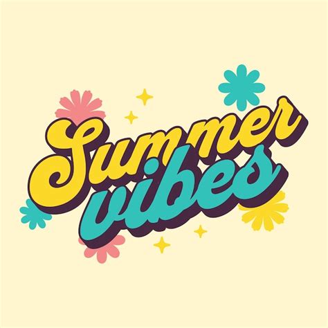 Premium Vector Summer Vibes Text