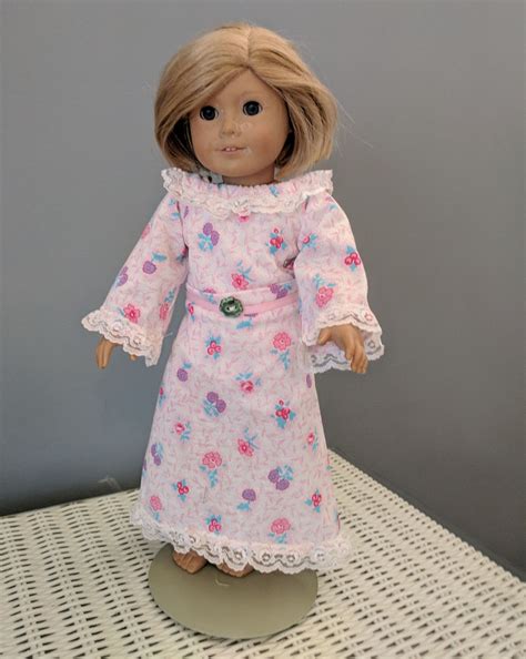 18 Doll Nightgown Flowered Nightgown For 18 Girl Dolls Handmade Nighties Doll Nightwear Vintage