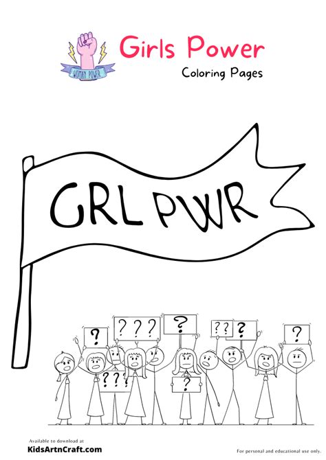 Girl Power Coloring Pages For Kids Free Printables Kids Art And Craft