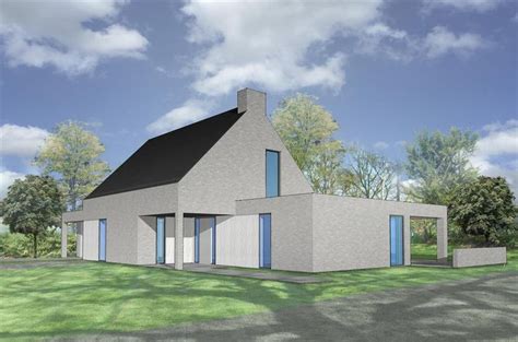 Moderne Woning In Grijze Baksteen Huisstijl Architectuur Baksteen