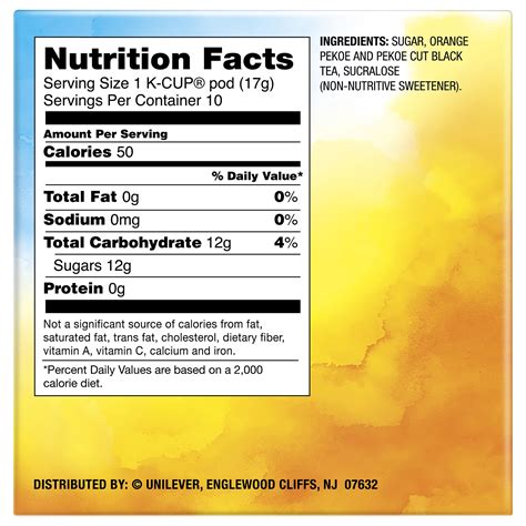 Lipton Sweetened Iced Tea Nutrition Facts Besto Blog