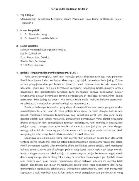 Docx Kertas Cadangan Kajian Tindakan Docx Dokumen Tips