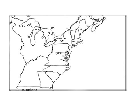 colonial america map test — Printable Worksheet