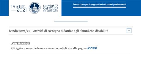 Nuovo Bando Attivit Di Sostegno Didattico Agli Alunni Con