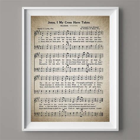 Turn Your Eyes Upon Jesus Hymn Print Sheet Music Art Hymn Art Hymnal