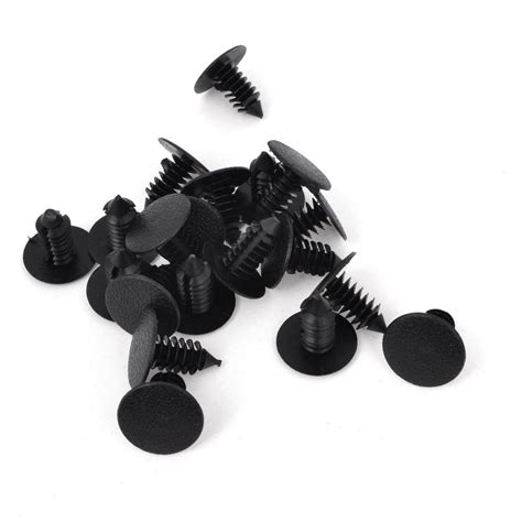 Car 8mm Hole Plastic Black Rivets Bumper Door Bra Holders 20pcs Rivets Bra Holder Accessories