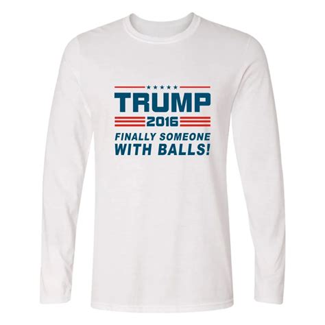 Donald Trump T Shirt Men Casual Long Sleeve Tshirts And Usa