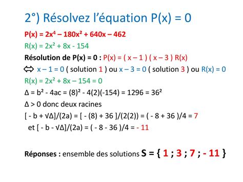 Exercice 2 Soit le polynôme P x 2x4 180x² 640x ppt télécharger