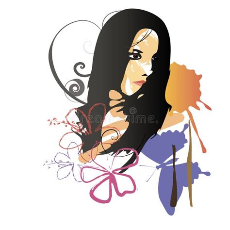 Girl Dreams Stock Vector Illustration Of Beauty Flowers 39375732