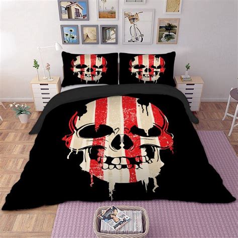 Housse De Couette T Te De Mort Zuveti Taies D Oreillers Skull