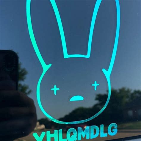 Bad Bunny Yhlqmdlg Decal Yhlqmdlg Bad Bunny Logo Conejo Etsy