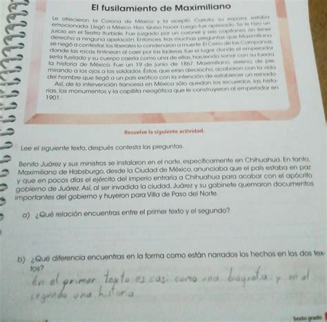 Resuelve La Siguiente Actividad Ee El Siguiente Texto Despu S