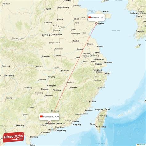 Direct Flights From Qingdao To Guangzhou Tao To Can Non Stop