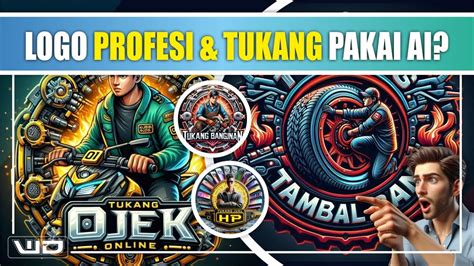 Keren Parah Desain Logo AI Tukang Dan Berbagai Macam Profesi YouTube