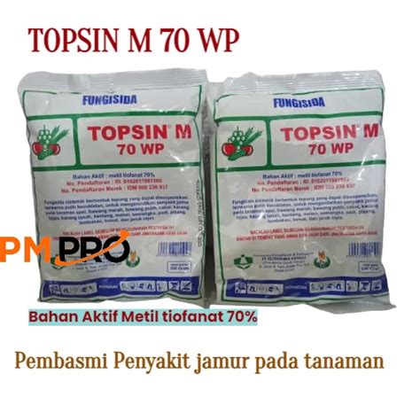 Jual Fungisida Topsin M 70 WP 100 Gram Bahan Aktif Metil Tiofanat 70