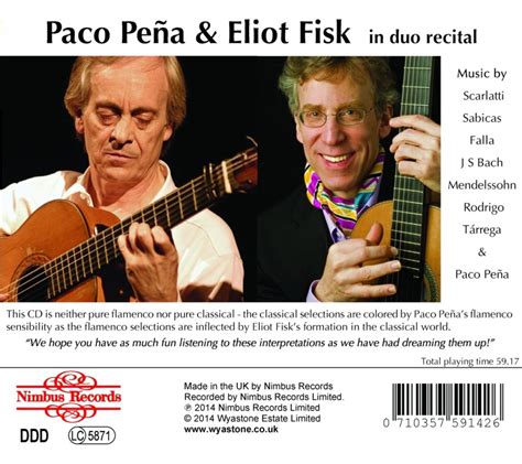 C M D Peña Paco Fisk Eliot in duo recital Bach Scarlatti