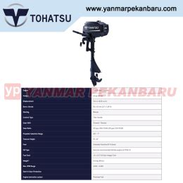 Mesin Tempel Perahu Outboard M 3 5 A2S 2 TAK TOHATSU Yanmar