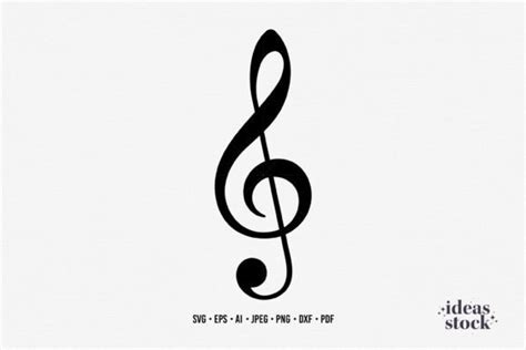 Sol Key Vector Treble Clef Note Music Graphic By Ideasstock · Creative Fabrica