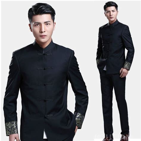 Aliexpress Buy Chinese Style Wedding Groom Tang Suit Male Stand