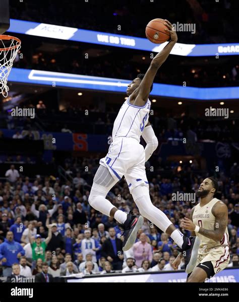 Dukes Rj Barrett Goes Up To Dunk Against Florida State During The