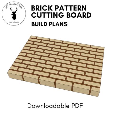 Brick Pattern End Grain Cutting Board | Build Plans | DIY Montreal