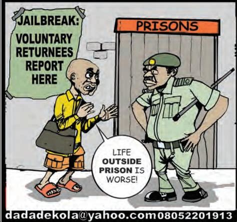 Cartoon Oga Warder It S A Prison Out There Vanguard News