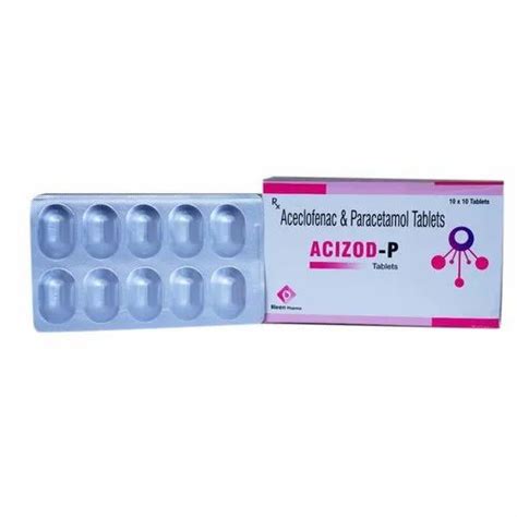 Acizod P Aceclofenac And Paracetamol Tablets At Rs Strip In Chennai