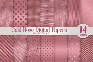 Rose Gold Glitter Foil Digital Papers Graphic By Heartyclipart