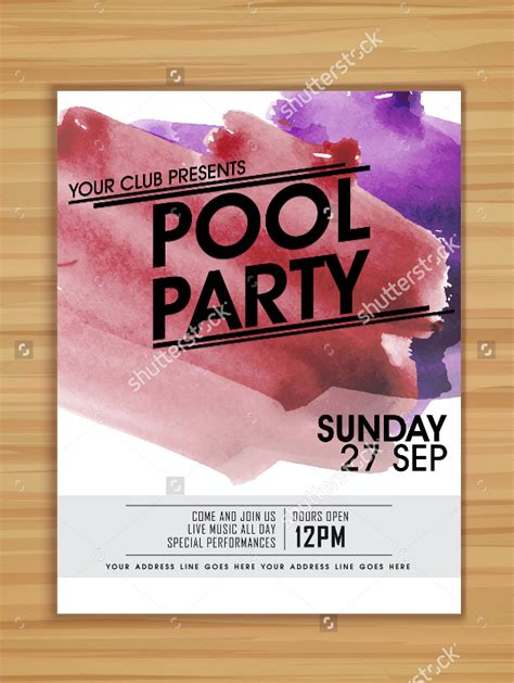 Free 15 Pool Party Flyer Templates In Psd Eps