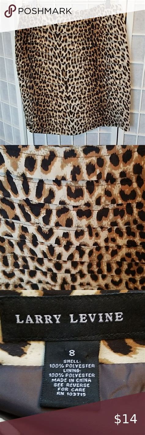 Larry Levine Skirt Leopard Print Skirt Larry Levine Skirts