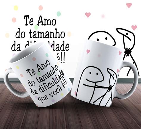 Caneca Flork Te Amo Do Tamanho Da Dificuldade Que Você É na Camiseteria