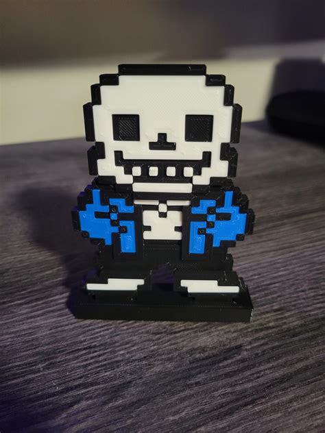 3d Printed Sans Figurine As Seen In Undertale Deltarune 4 Etsy