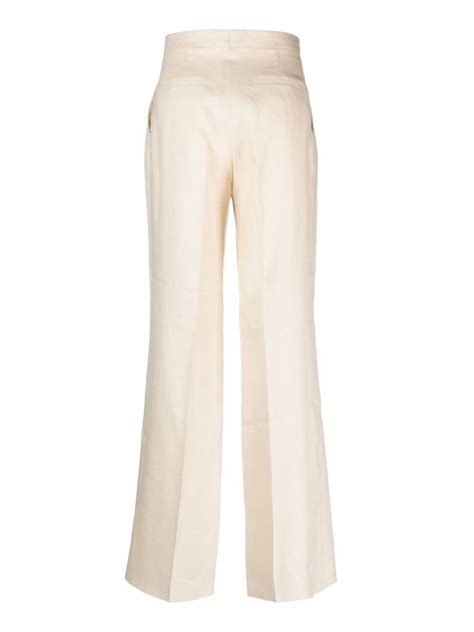 Tagliatore Pressed Crease Linen Trousers Farfetch