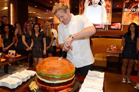 Gordon Ramsay Marks BurGR's First Year with a Giant Burger Cake - Eater Vegas