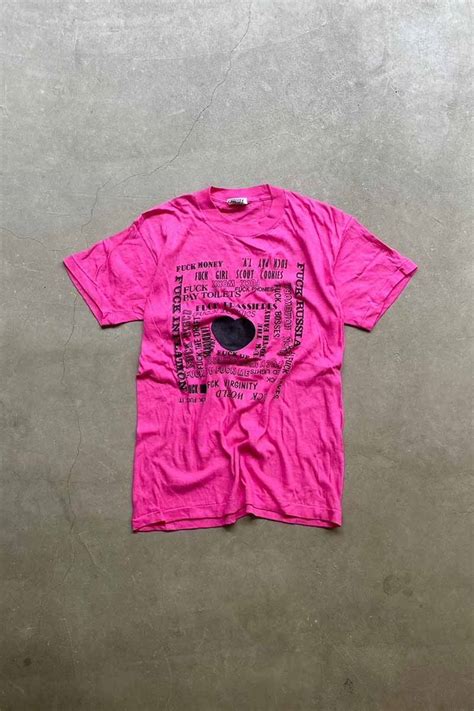 楽天市場中古CHELSEA チェルシー MADE IN PAKISTAN S FUCK PRINT MESSAGE T SHIRT パキスタン製 年代 ファック プリント