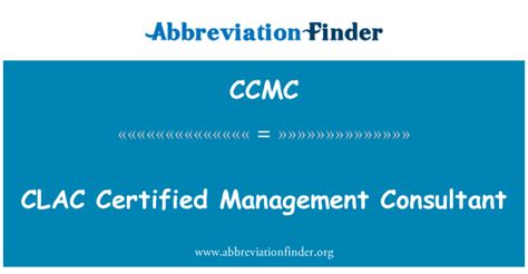 Ccmc Definition Clac Certified Management Consultant Abbreviation Finder