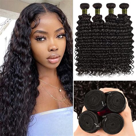 Brazilian Virgin Deep Wave Hair Bundles Unprocessed Human Hair