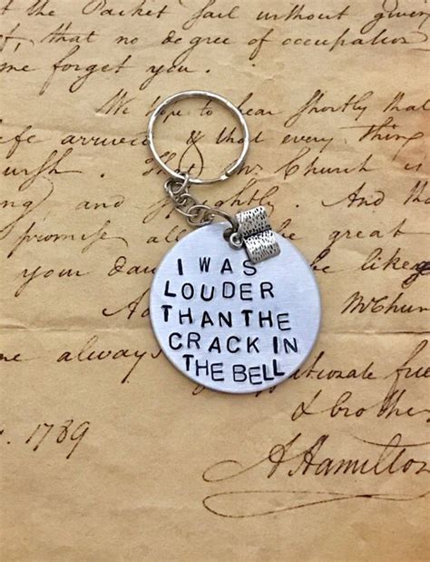 Hamilton Broadway Hurricane Lyrics Charm Keychain