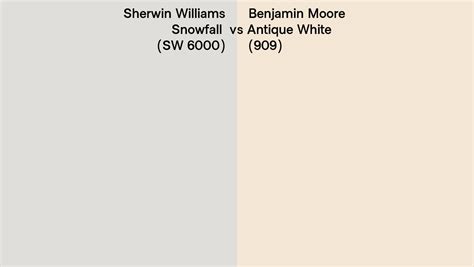 Sherwin Williams Snowfall Sw 6000 Vs Benjamin Moore Antique White