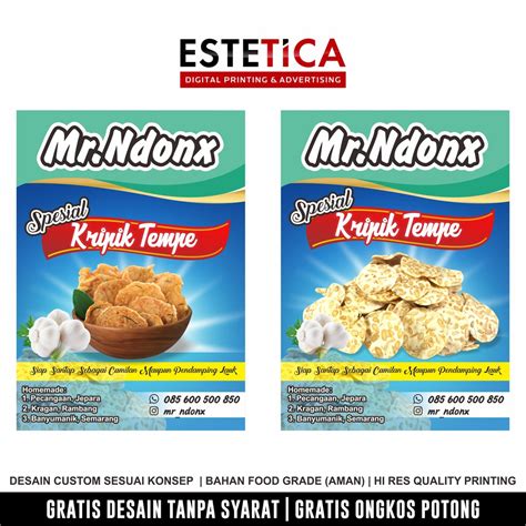 Contoh Label Keripik Tempe