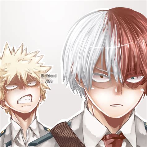 Todoroki Shouto And Katsuki Bakugou Boku No Hero Academia Boku No