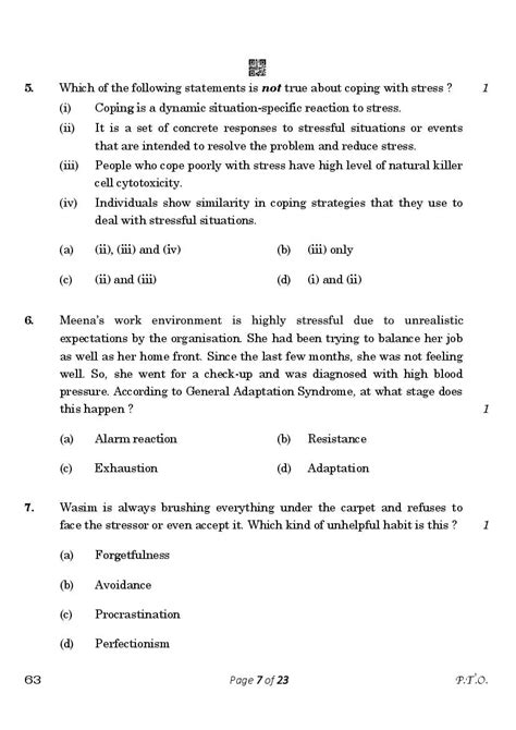 Cbse Class 12 Psychology Question Paper 2023 Pdf Aglasem