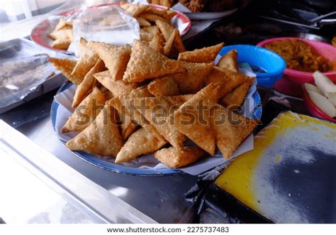 Deep Fried Samosa On Display Customers Stock Photo 2275737483 ...