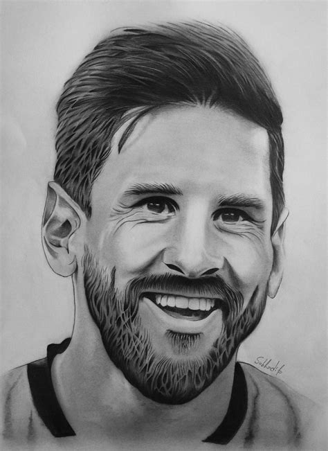 Pin By Qul On Art Messi Drawing People Faces Portrait Sketches