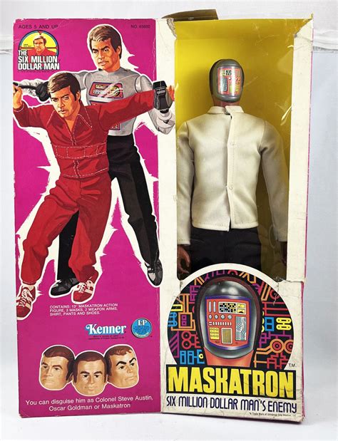 The Six Million Dollar Man Doll Kenner Maskatron Loose W Box