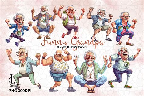 Funny Grandpa Sublimation Clipart Grafik Von Lq Design · Creative Fabrica