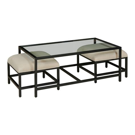 Hammary Mackintosh 074 913 Contemporary Nesting Coffee Table With Stools Mueller Furniture