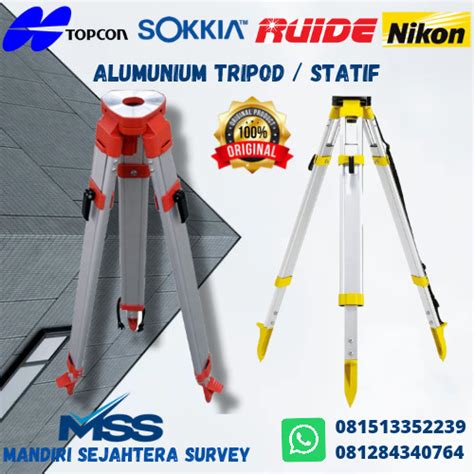 Jual Alumunium Tripod Statif For Total Station Theodolite Auto