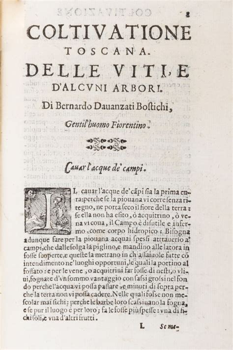 Enologia Davanzati Bernardo Trattato Della Coltivazione Delle Viti